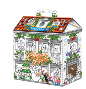 Дом раскраска