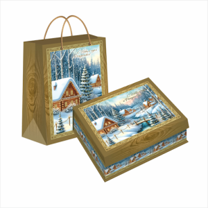 Кейс большой Новогодний пейзаж 1000 гр