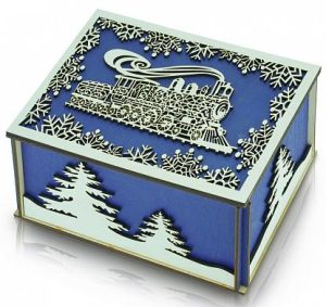 Шкатулка Новогодний поезд 1100 гр