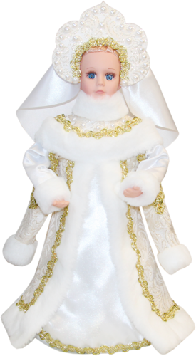 Снегурочка в белом с золотым 700 гр